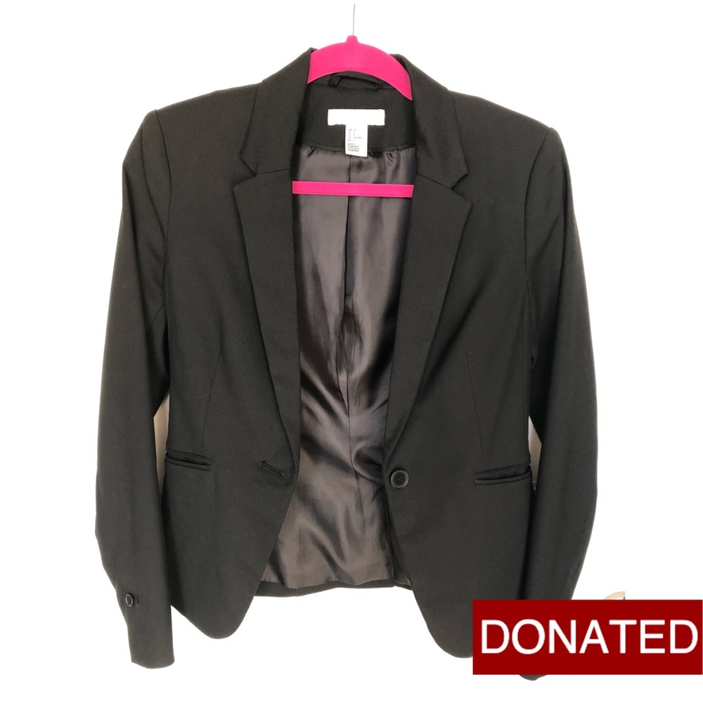 DONATED x H&M Fitted Black Blazer